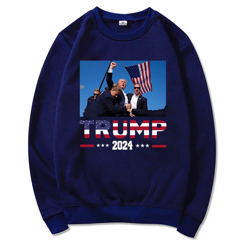 Sweatshirt Men Clothing Trump 2024 Fashion Hoody Trend Men Hoodies Sweatshirts Hip Hop Streetwear Fleece Pullover Tops