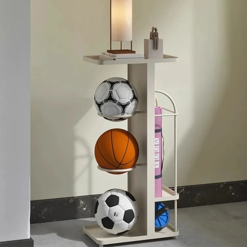 Home Basketball and Soccer Stand Multi-Layer Indoor Yoga Mat Storage Basket Multifunctional Sports Equipment Organizer