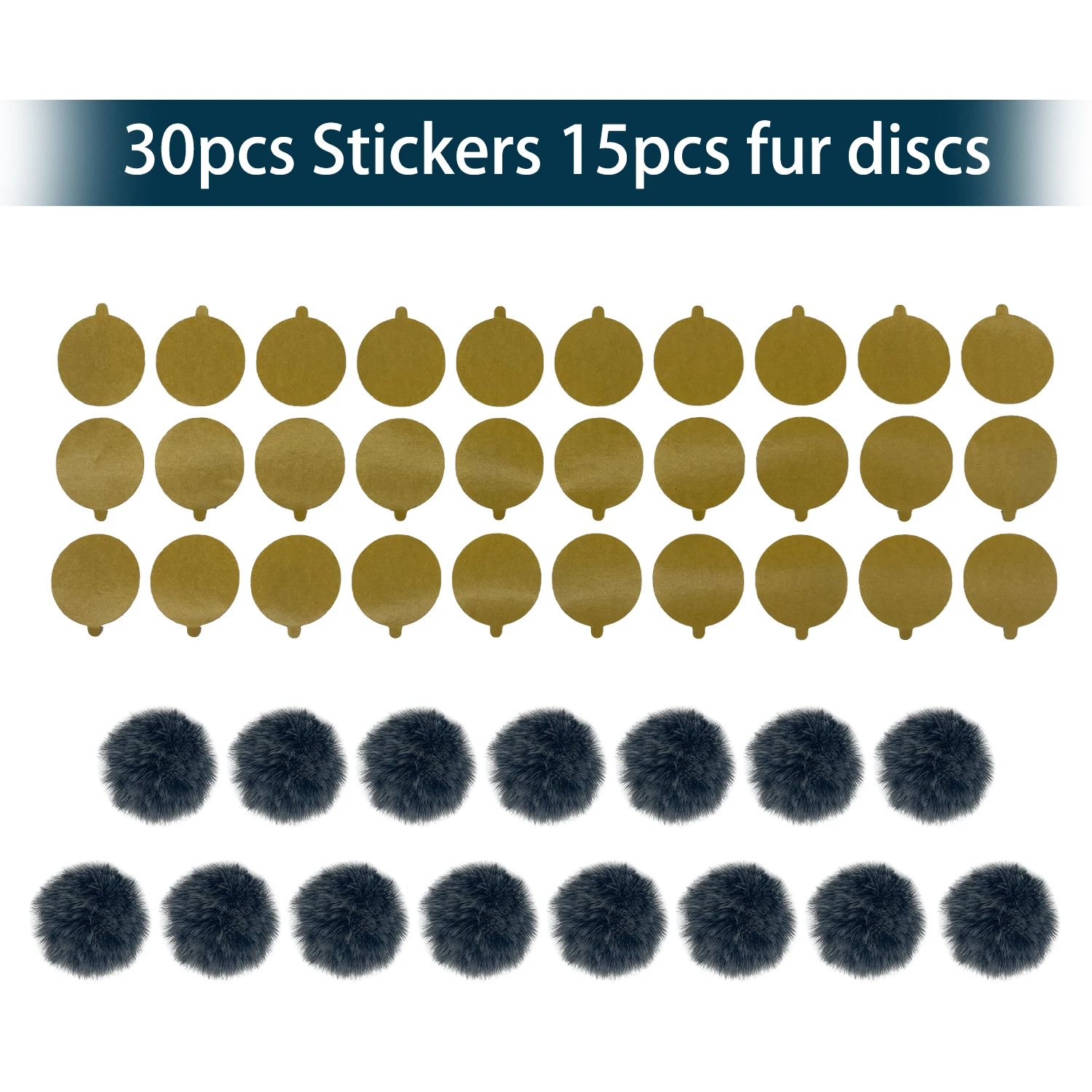 Blue Mantis Furry Circles Wiederverwendbare Softcover Sticker, der einen Schild vor dem Wind und Tarnung für Lavalier-Mikrofone bereitstellt – Detail 6
