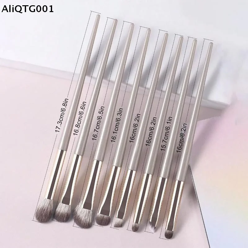 Ensemble de 8 pinceaux de maquillage pour les yeux, pinceaux à paupières ultra doux, pinceau pour eye-liner, outil pour une application lisse, kit de maquillage