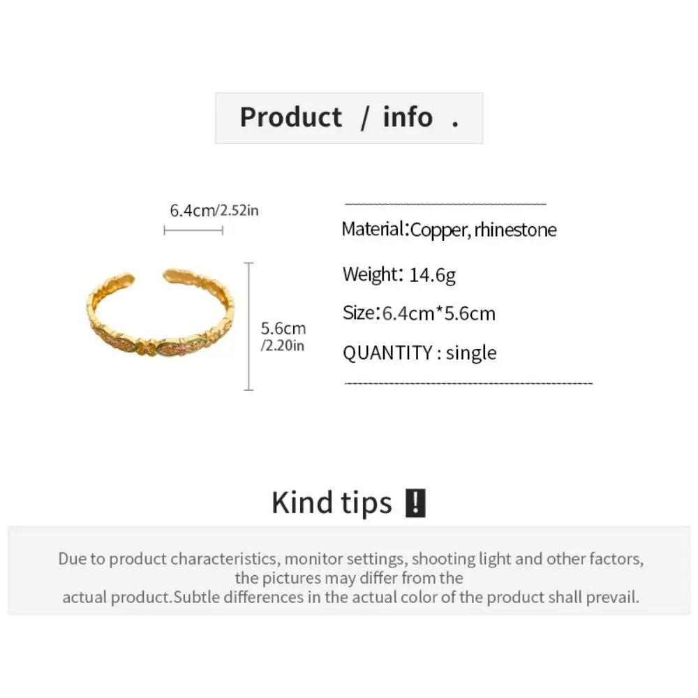 Handwerk Emaille Geglazuurde Armband Goud Strass Nieuwe Chinese Stijl Bangle Etnische Stijl Uitgeholde Opening Armband Geschenken