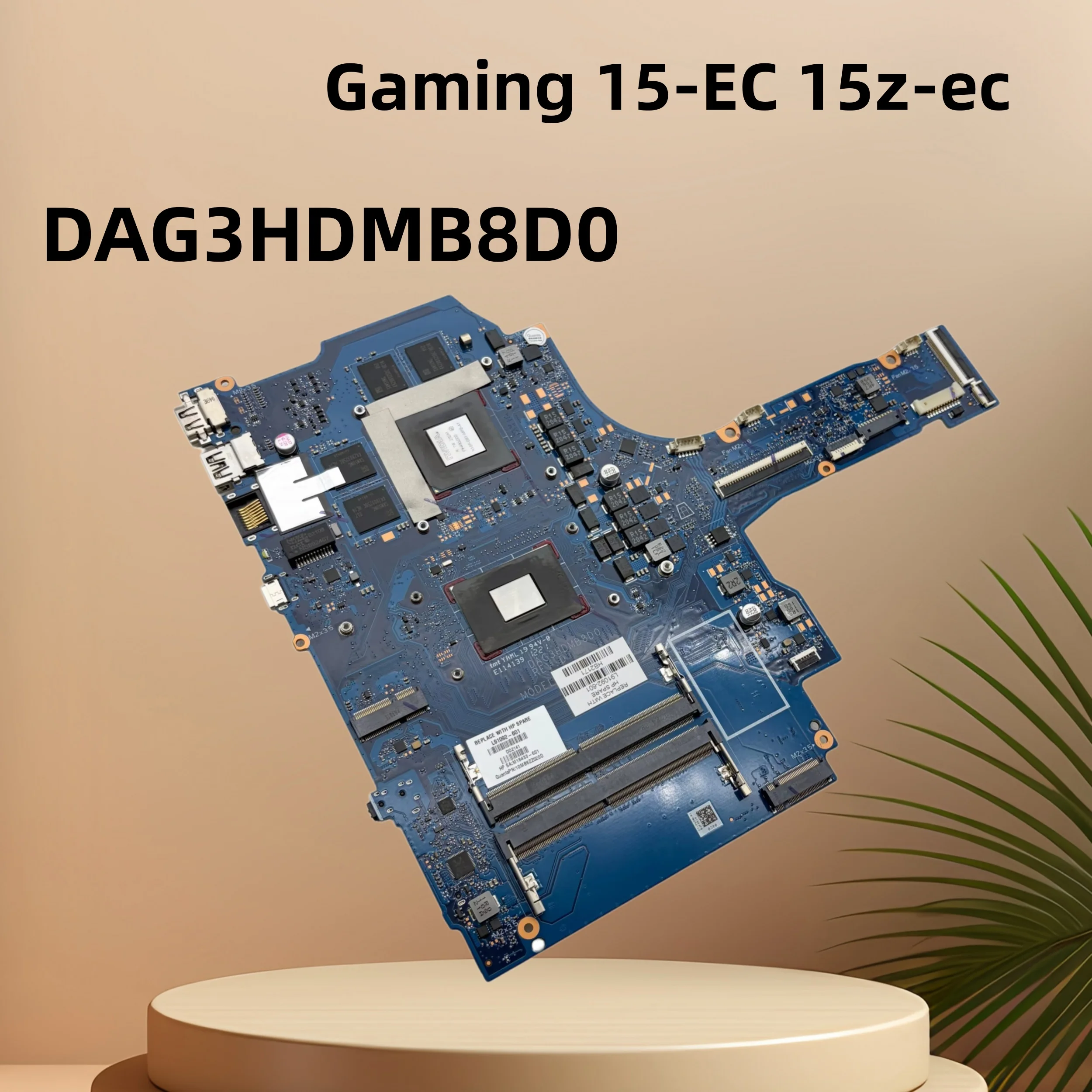 Carte mère pour ordinateur portable HP Pavilion Gaming 15-EC 15z-ec, avec processeur R5-4600H R7-4800H, DDR4 GTX1650 4GB-GPU L91094-601