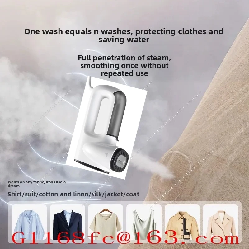 Handheld Vacuum Steamer  Steam Iron with Powerful Suction for Fast Wrinkle Removal