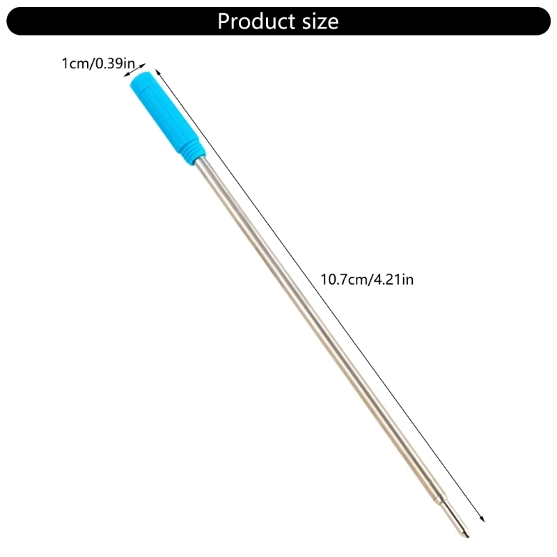 50Pcs Crystal Pen Refills Standard Ballpoint Pen Refill for Twist Action Pen Metal Refills for Multifunction Pen