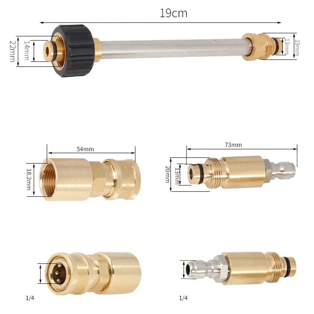 Il nuovo adattatore rapido per pistola ad acqua ad alta pressione si adatta all\'adattatore per pistola ad acqua Karcher tutto in rame