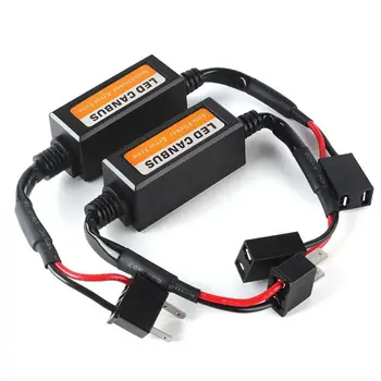 자동차 LED 디코더, 블랙 플리커 방지 LED 캔버스 디코더, 결함 제거기, 자동차 액세서리, H1, H3, H4, H7, H8, H9, H11, 12V, 1PC
