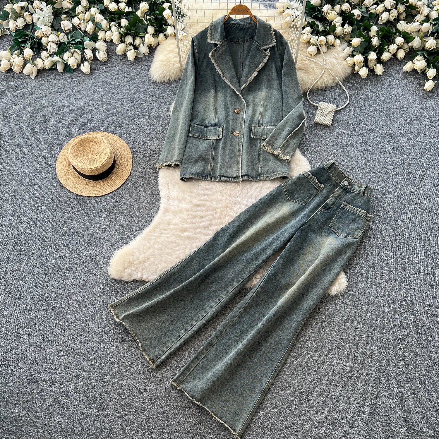 Street Fashion American - SuperAen American-style Retro Denim Women's Loose