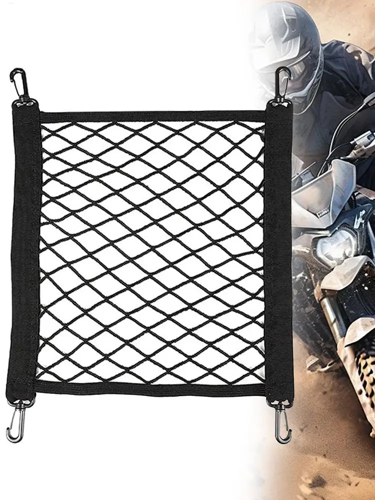 AliExpress NONE Motorcycle Cargo Net Cargo Net for Bike Rack with Hooks Elastic Luggage Storage Tie Down Mesh Web for Bicycles Carts E-Vehicles