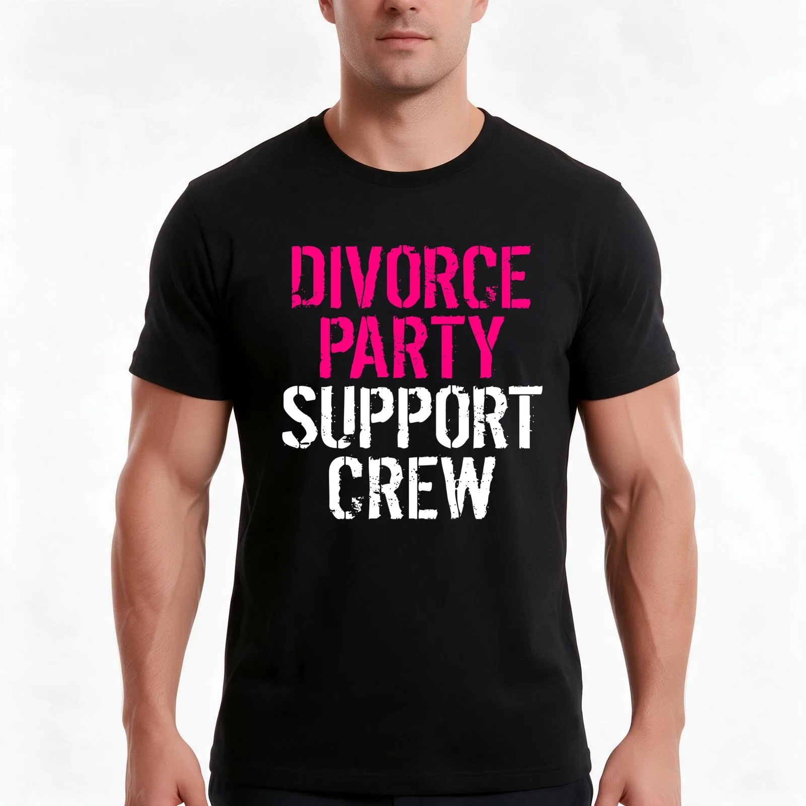 Funny Divorce - Party Support Crew - New Chapter Fresh Start T-Shirt, Summer Casual Cotton Tee, Oversized Streetwear Tops