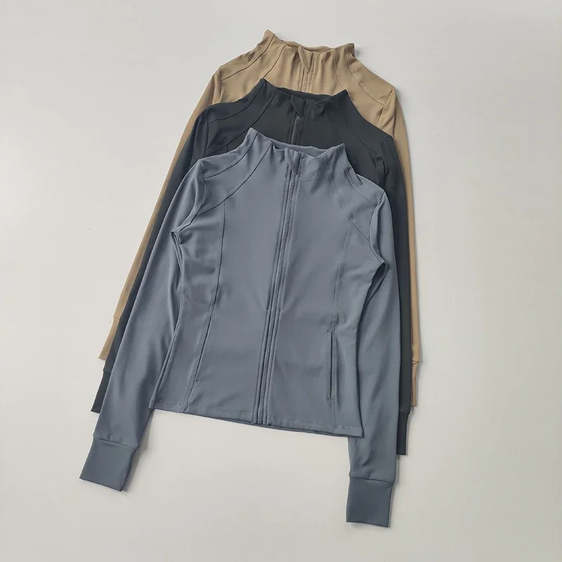 Women's Slim Fit Sports Coat Professional Fast Drying Long Sleeve Crop Top for Running Pratiyog Shirt Yoga Clothes