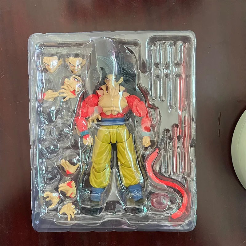 Dragon Ball SHF Super Saiyan 4 Son Goku Anime Action Figure Model Toys Joint Movable Doll Collection Figures Room Ornament Gift