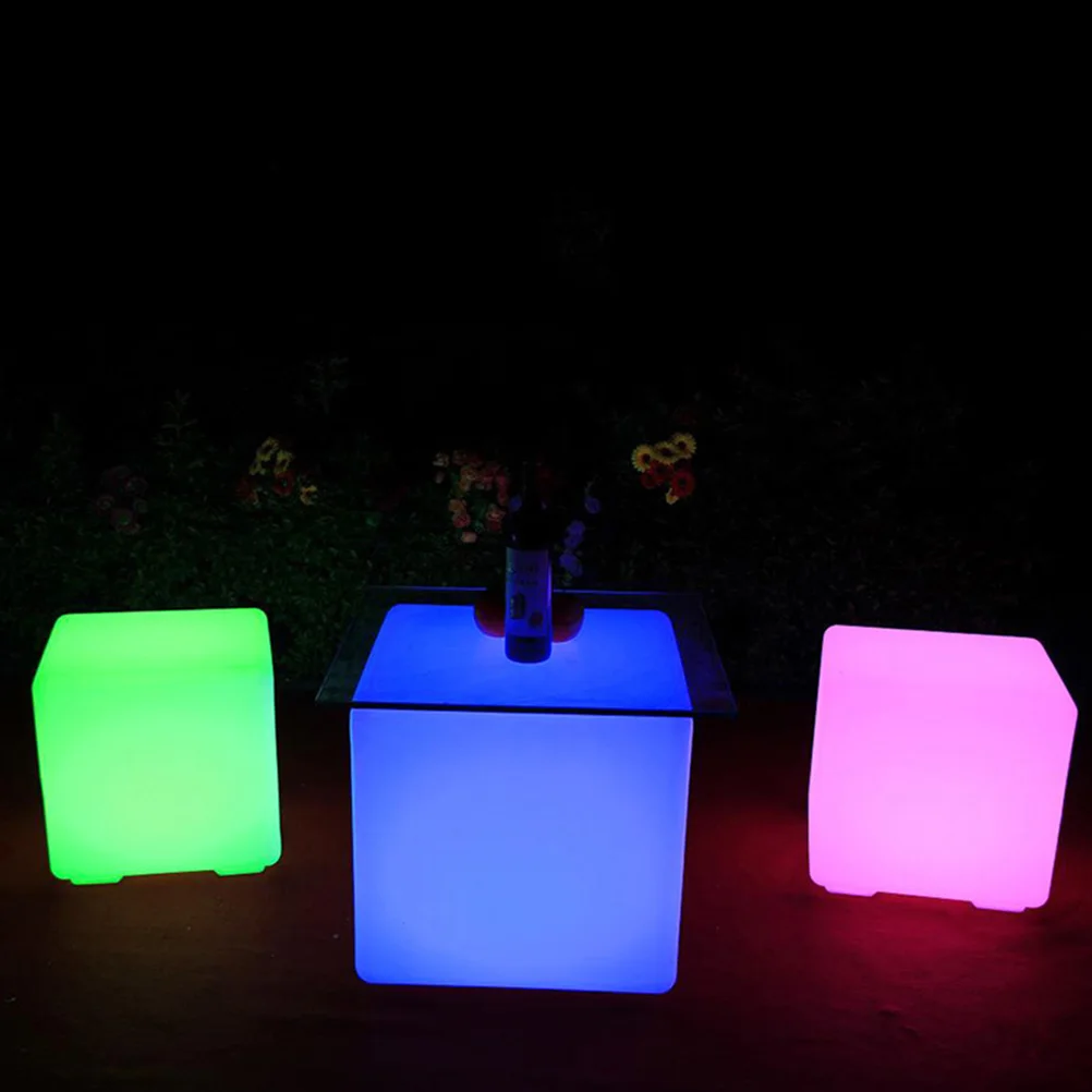 

1 pc Waterproof Cube Light 16 Colors 4 Modes Remote LED Lamp Square Decorative Lighting Outdoor Indoor Stool Night Lamp