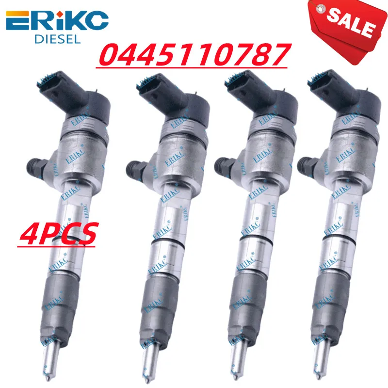 4 PCS 0445110787 Automotive Parts Fuel Injector 0 445 110 787 Nozzle Injector 0445 110 787 Engine Injector Assy