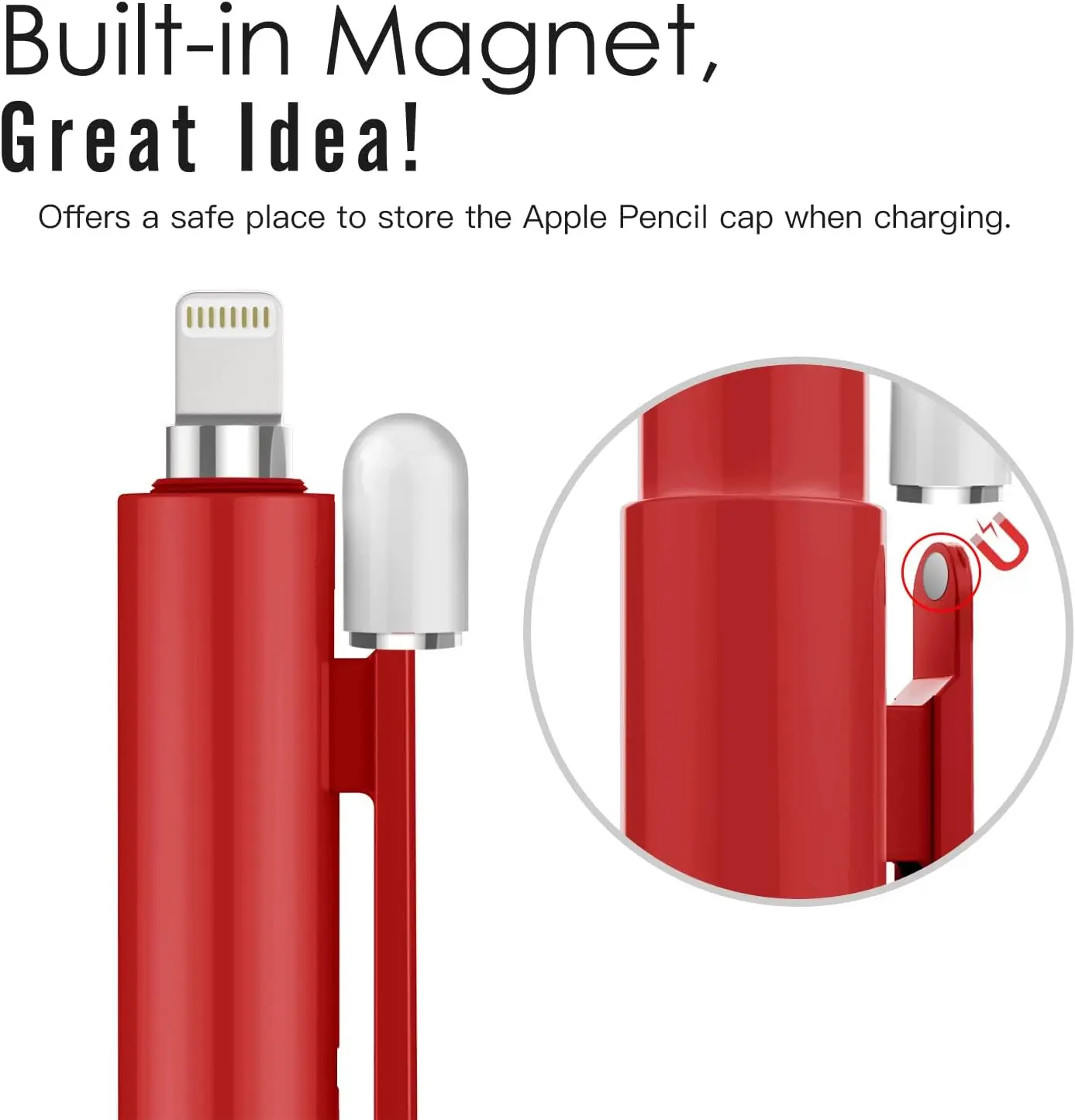 Retractable Holder Case for Apple Pencil 1st Generation Protective iPad Pencil Sleeve Skin Cover with Sturdy Clip view 6