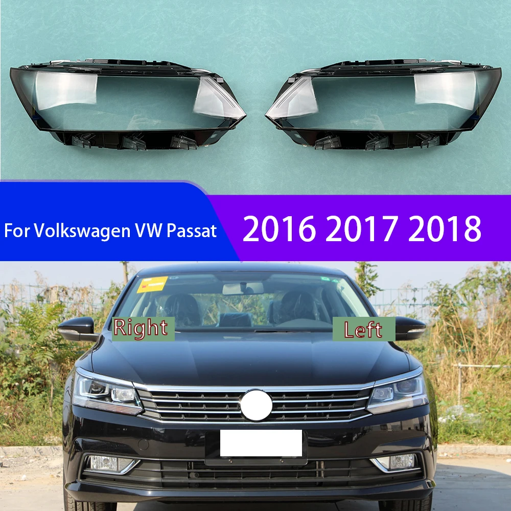 

For Volkswagen VW Passat 2016 2017 2018 Front Headlamp Lamp shade Headlight Lampshade Cover Lens Plexiglass