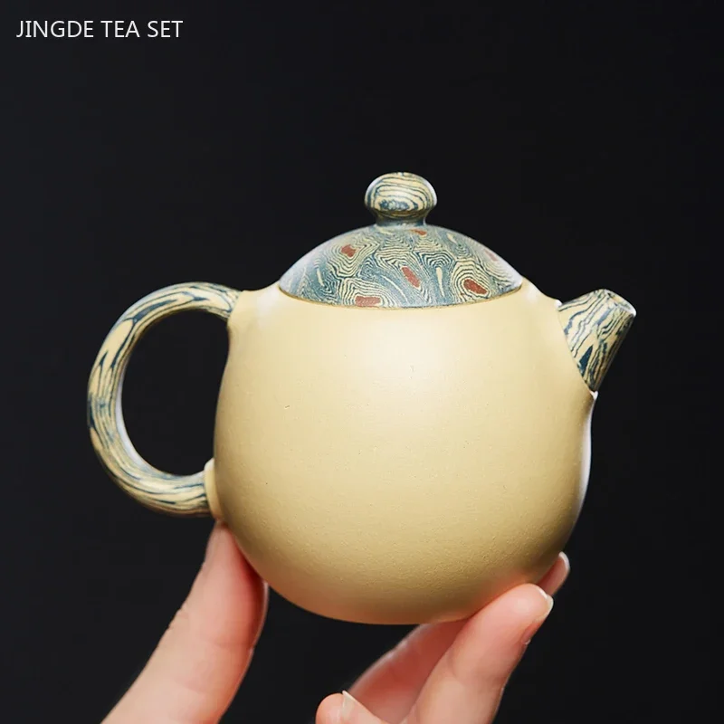 180ml Boutique Yixing Purple Clay Teapot Tradition Section Mud Beauty Tea Pot Handmade Filter Tea Infuser Customized Teaware