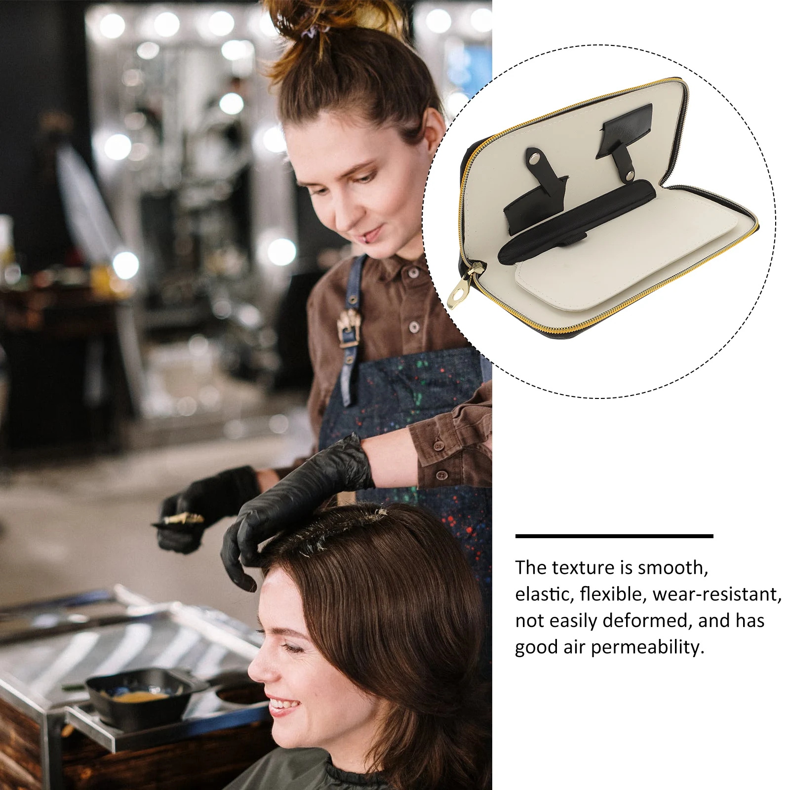 

Professional Hairdressing Haversack Scissor Bags Hold 4 Scissors Comb Tools Durable Smooth Elastic Flexible Air Permeability