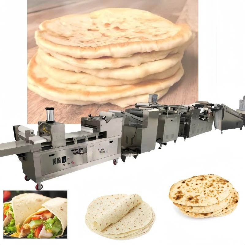 Hochleistungsfähiger kommerzieller Naan Tandoor Chapati Tortilla Roti Maker Automatische arabische Brotproduktionslinie zum Verkauf