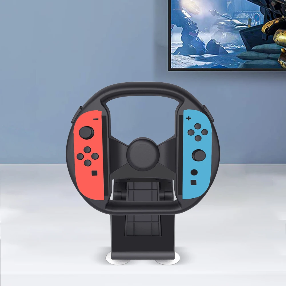 Steering Wheel with 4 Suction Cups Racing Steering Wheel Gaming Steering Wheel for Nintendo Switch2 Joy-Con Accessories