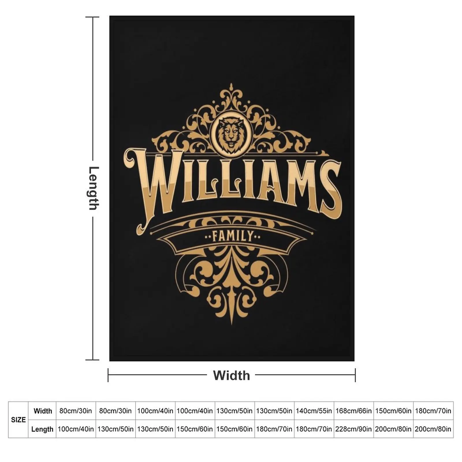 Williams Family Coat of Arms or Crest Williams Throw Blanket Shaggy Thin blankets ands Plaid Softest Blankets