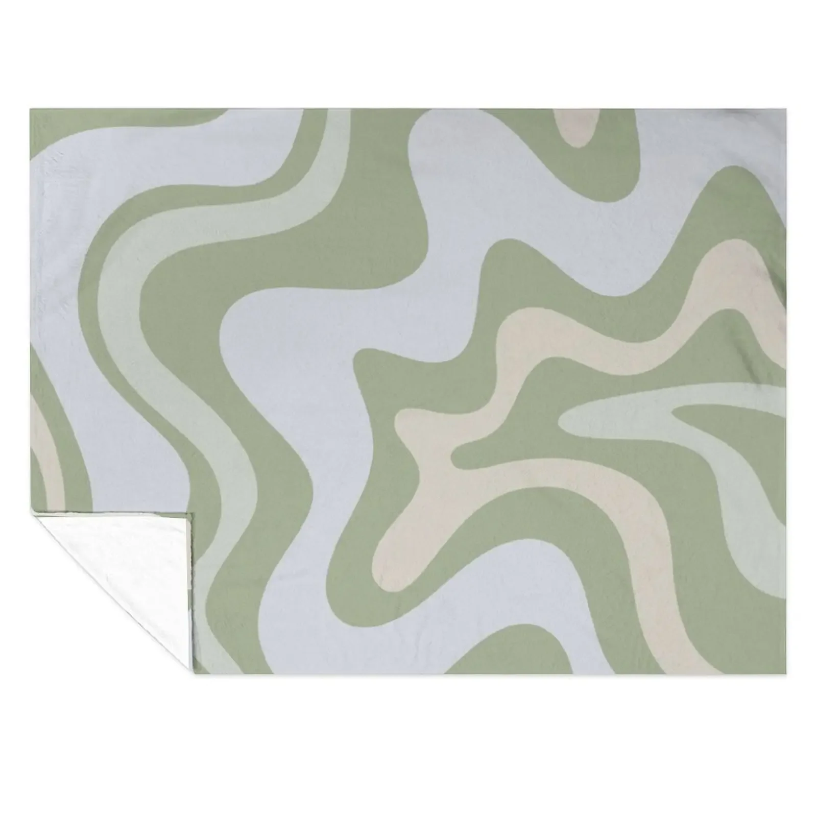 

Liquid Swirl Contemporary Abstract in Light Sage Green Grey Almond Throw Blanket Furrys Furry Sofas For Sofa Thin Blankets