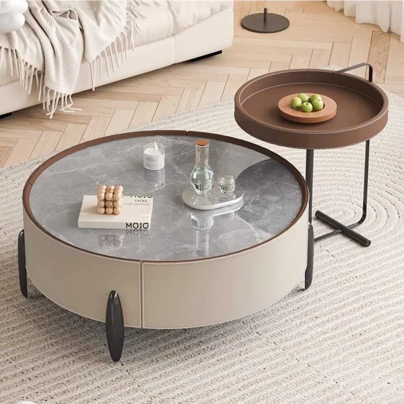 Modern Design Coffee Tables Luxury Round Clear Living Room Coffee Tables Center Italian Low Salontafel Voor Woonkamer Furniture