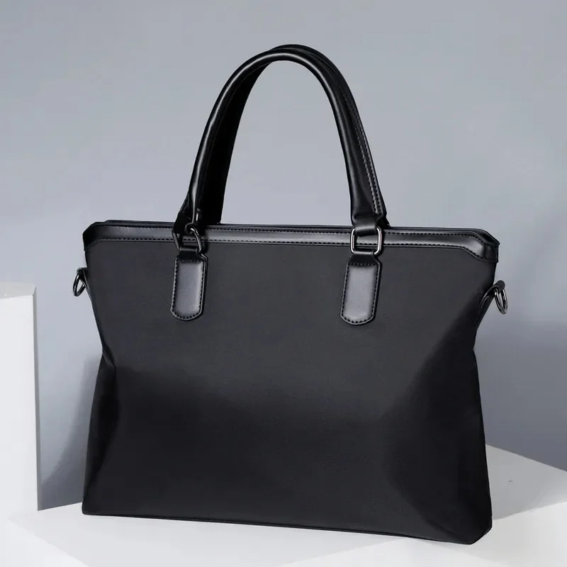 

Деловой портфель для мужчин, повседневная сумка из ткани Оксфорд, вместительная сумка для ноутбука, офисный портфель на плечо