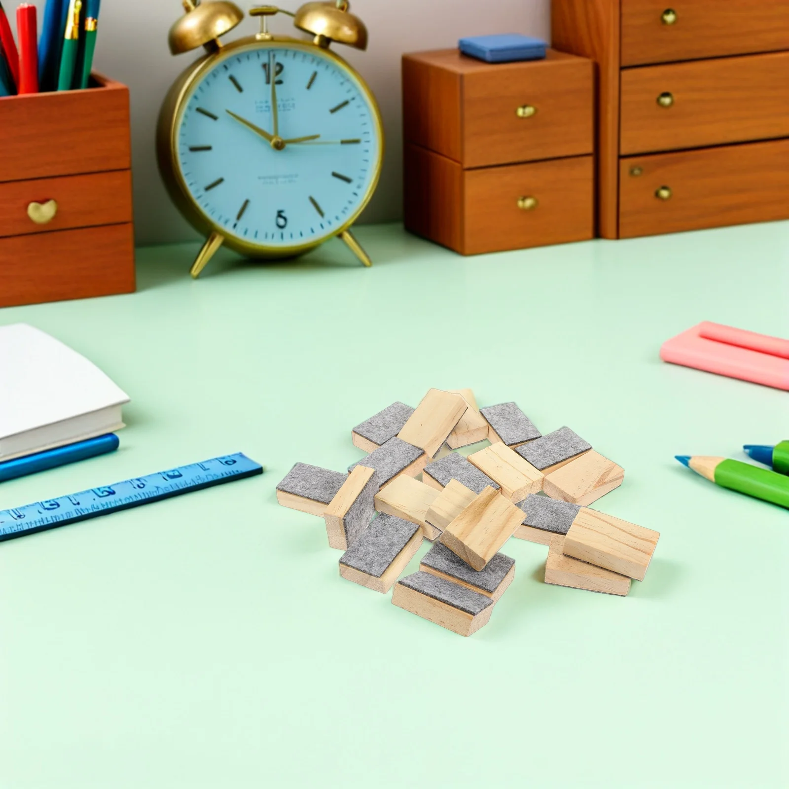 24 قطعة ممحاة السبورة الصغيرة ورأى منظف الخشب المدمجة المحمولة للفصول الدراسية مكتب المدرسة استخدام الطباشير ممسحة المعلم لوازم #1