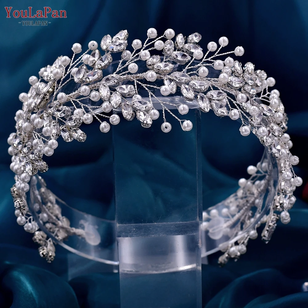 YouLaPan Popular Bridal Headband Pearl Beads Handmade Hairbands Luxury Women Headdresses Jewelry Wedding Hair Accessories HP446