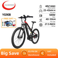 RANDRIDE YG90 Electric Bicycle 1000W Powerful Motor 48V17AH Battery Hydraulic Brake E-bike Adult 27.5 Inch Tire Electric Bike