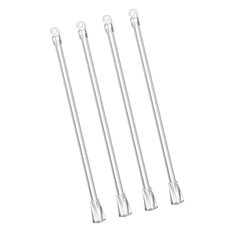 Home Decors Pull Rods Set for Vertical Blinds 30cm Clear Acrylic Curtain Tilt Wand with Hook and Handle 2/4/6/8/10