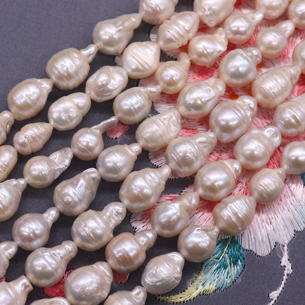 

Natural Freshwater Pearl Irregular Beads White Small Baroque Pearl Straight Hole Loose Bead Jewelry Accessory 1 Strand Supply