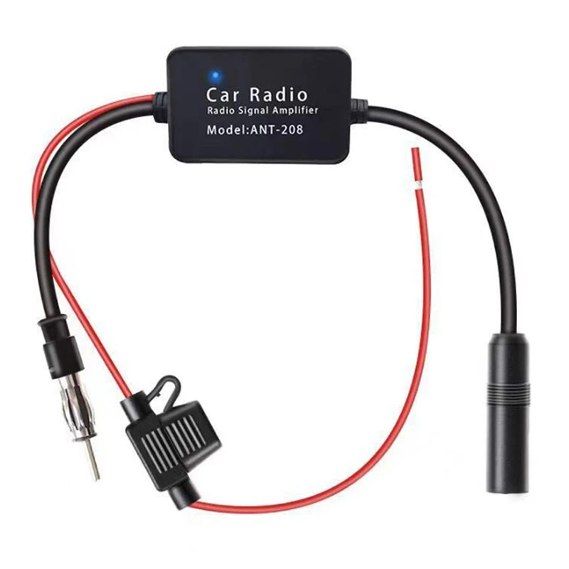 12V Car Radio Antenna FM/AM Radio Signal Amplifier Booster Anti-interference Car Antenna Aerials Universal FM Booster Amp