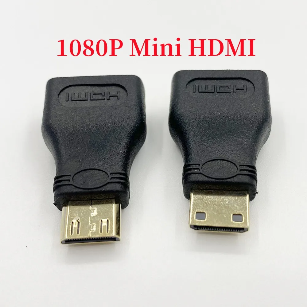 1/2/5 Pcs1080P Mini HDMI-Compatible Converter Male To Standard Extension Cable Adapter Female to Male  HDMI-Compatible Connector