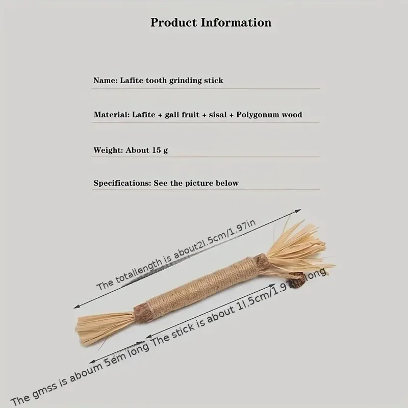 Raffia Chew Toy para Gatos, Silvervine Mastigar Vara, Kitty Polygonum, Grama, Pet Supplies, 1 Pc, Brinquedo De Mordida Do Gato, Limpeza De Dentes