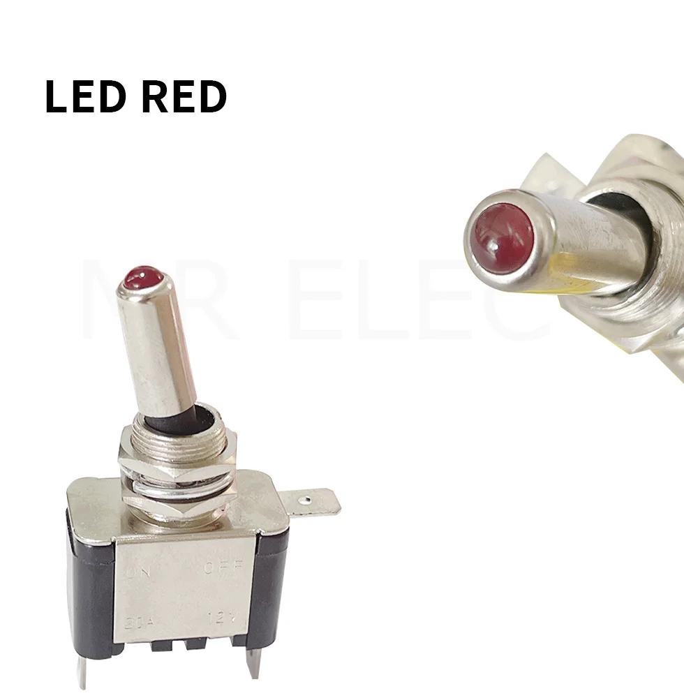Interruptor de palanca Led iluminado para coche, barco, camión, avión de seguridad, protector de cubierta abatible hacia arriba, transparente, 12V,