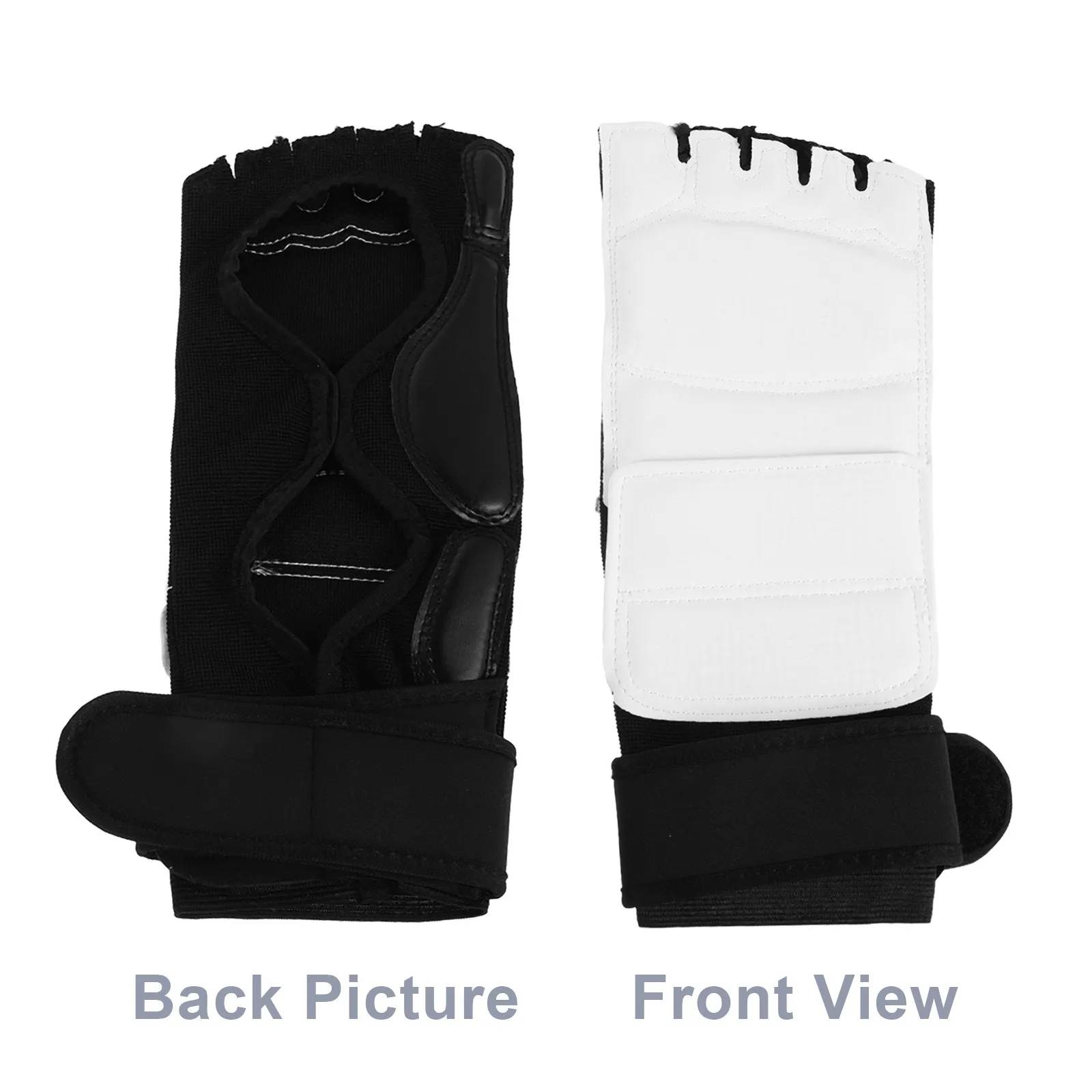 1Pair Taekwondo Foot Protector Double-Layer Impact Buffer Breathable Martial Arts Foot Guards for Adults Sparring Gear