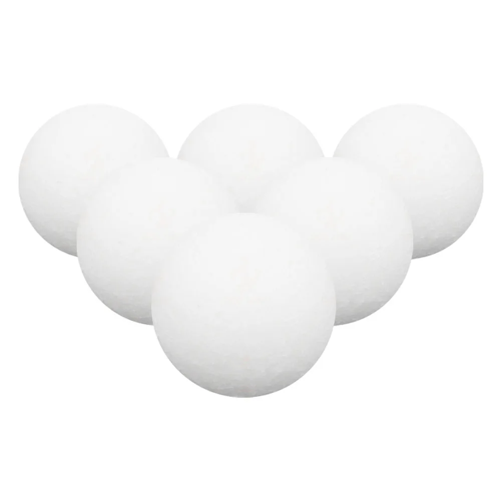 

6pcs Tabletop Soccer Balls 36Mm White Foosball Replacement Set Enhanced Grip For Home Room Office Leisure Tournament Use