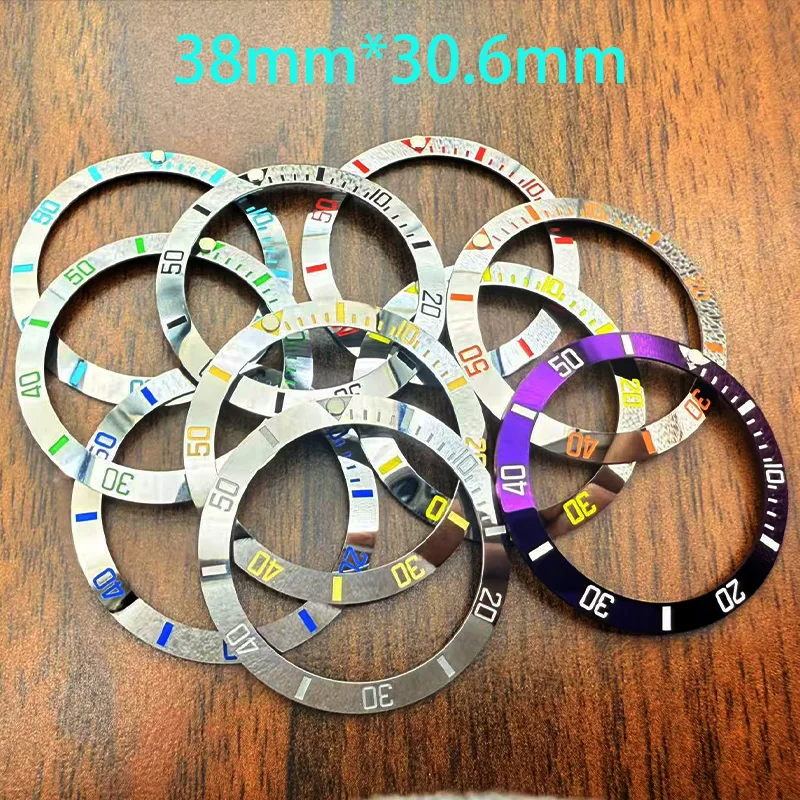 38mmセラミックベゼル、スロープ型ダイビングウォッチインサート、時計交換用ベゼルインサートリング、SKX007 SKX009 SRPD SUB時計ケース用