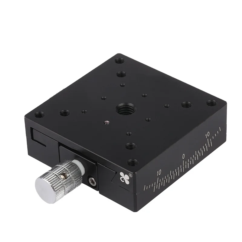 C&K JT1-4035 40*40 Aluminum Surface Manual Goniometer Stage Angle Platform Worm&Gear Drive Optical Sliding Table 1-Year Warranty
