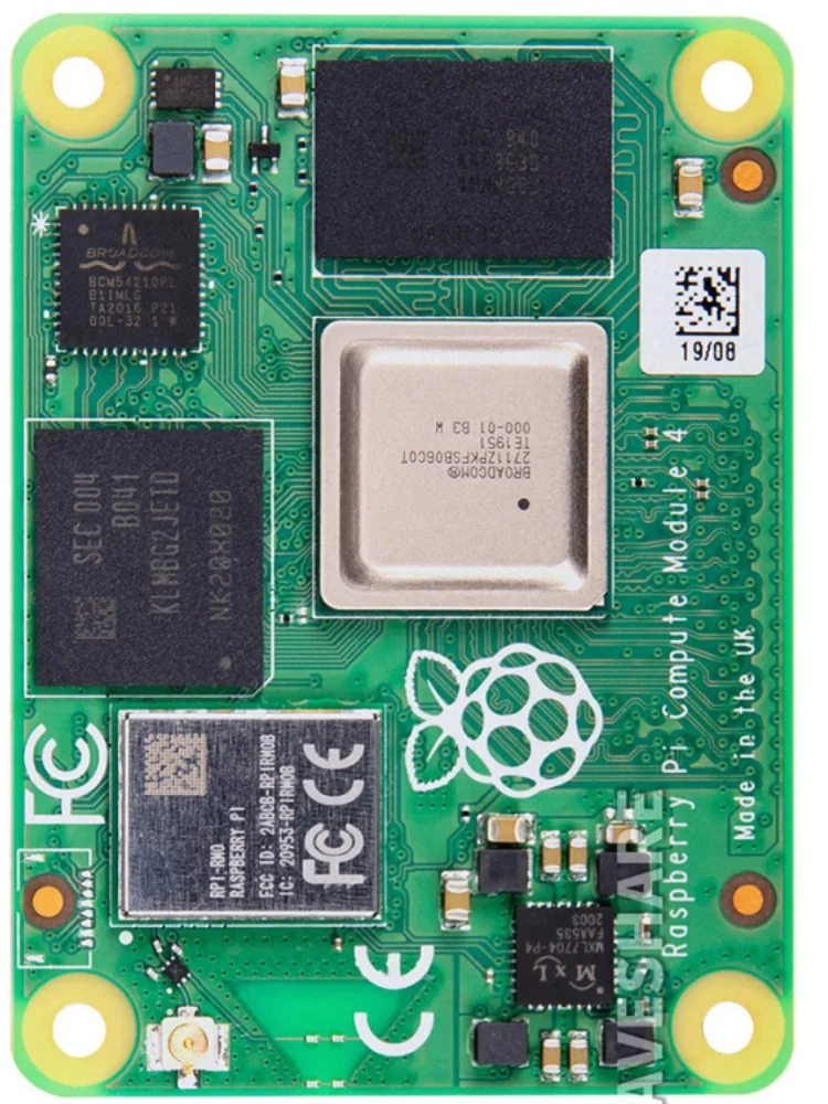 Modul komputasi Raspberry Pi 4 kecepatan tinggi, RAM besar, daya rendah, performa ditingkatkan