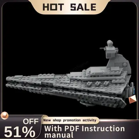 Nuevo 486 Uds. Famoso película de batalla de estrellas Moc destructor a escala Midi Diy Ideas creativas juguetes para niños regalos de cumpleaños rompecabezas personalizado