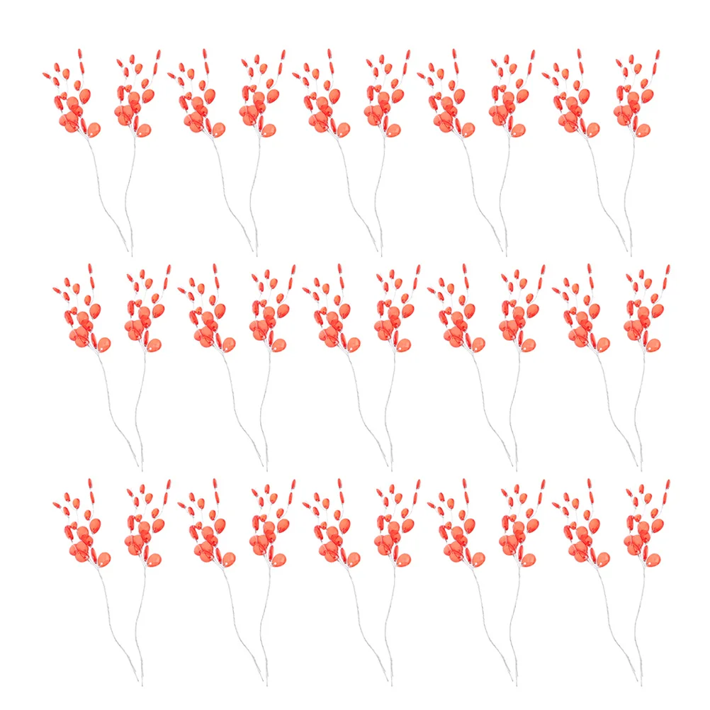 

100 Stems Artificial Bead Drop Flower Realistic Bouquet Decorative Wedding Party DIY Floral Decor Acrylic Flower Decorations