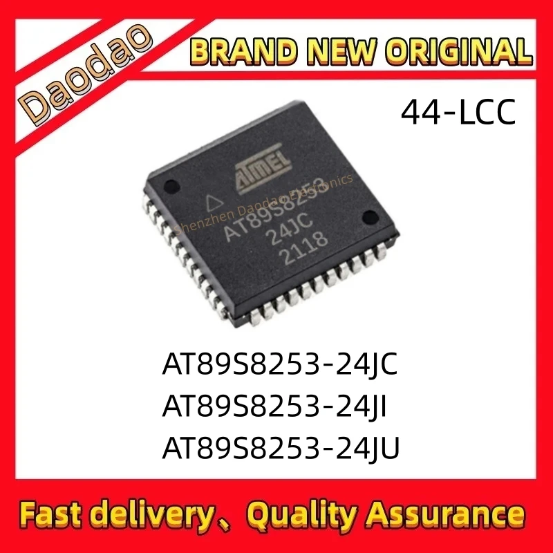 Quality Brand New AT89S8253-24JC AT89S8253-24JI AT89S8253-24JU IC MCU Chip 44-LCC