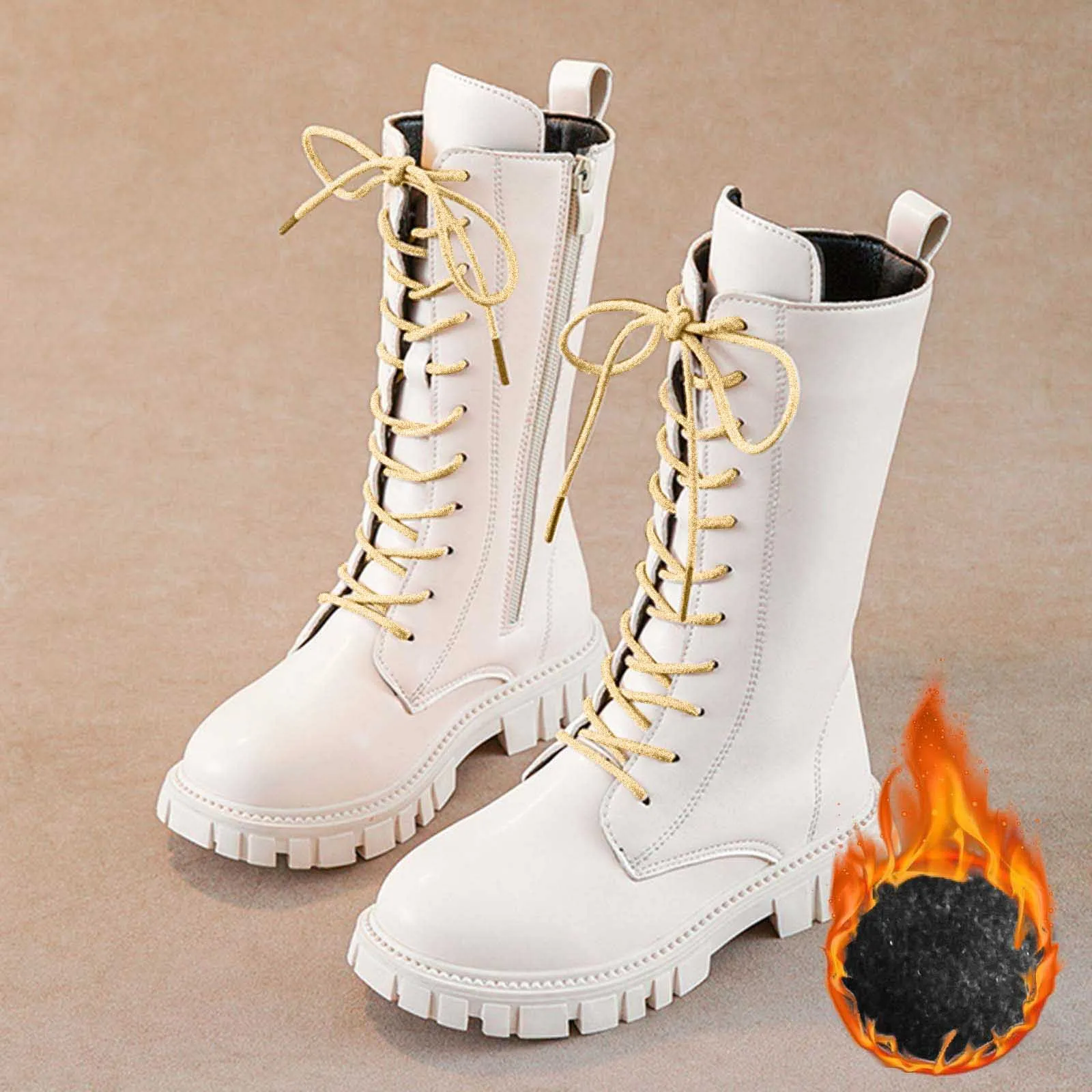 

Children Knee Length Boots New 2025 Autumn Student Girls Princess Boots Kids Zipper Comfortable Non Slip Solid Color Long Boots