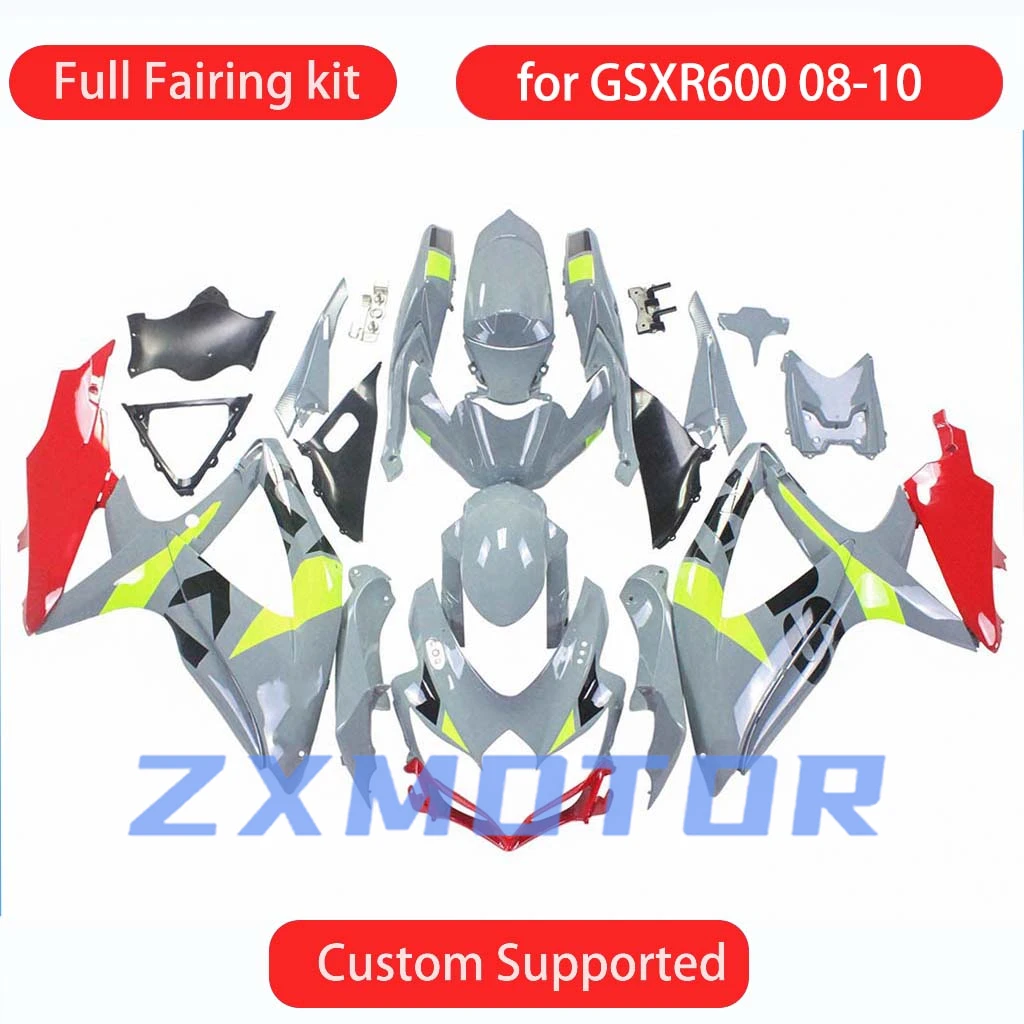 

Для GSXR600 GSXR750 2008 2009 2010, комплект обтекателей для впрыска GSXR 600 750 08 09 10 Prime, настраиваемые обтекатели кузова
