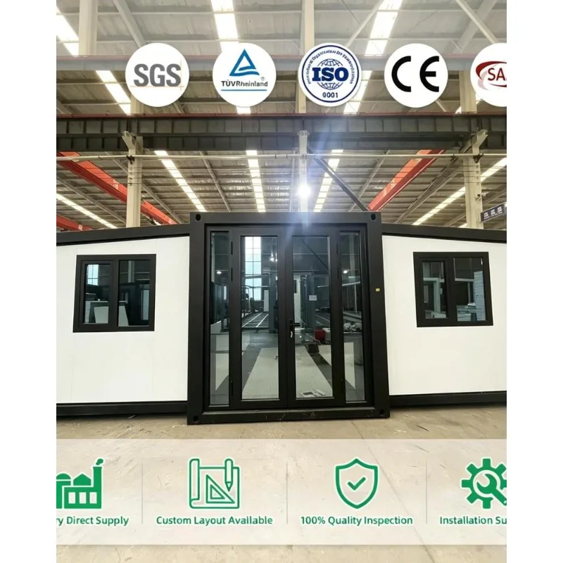 Eco Friendly 40ft Flat Pack Container House Expandable Foldable Prefab Home Modular Mobile Tiny Cabin For Living Spaces