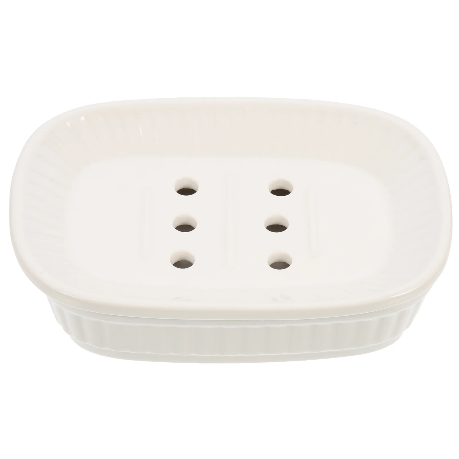 

Ceramic Soap Dish Double-Layer Soap Holder Draining Tray Minimalist Nordic Style Bathroom Organizer Dish Holder