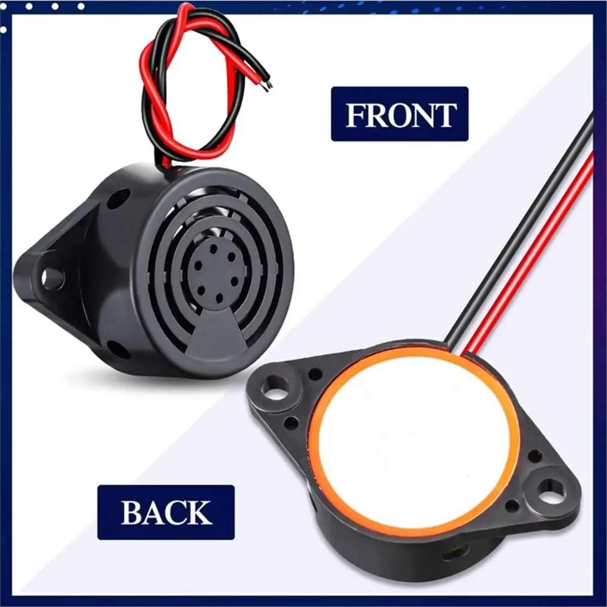 15Pcs SFM-27 DC 3-24V Electronic Buzzer Active Piezo Alarm Continuous Beep Tone Mount Beeper for DIY Projects