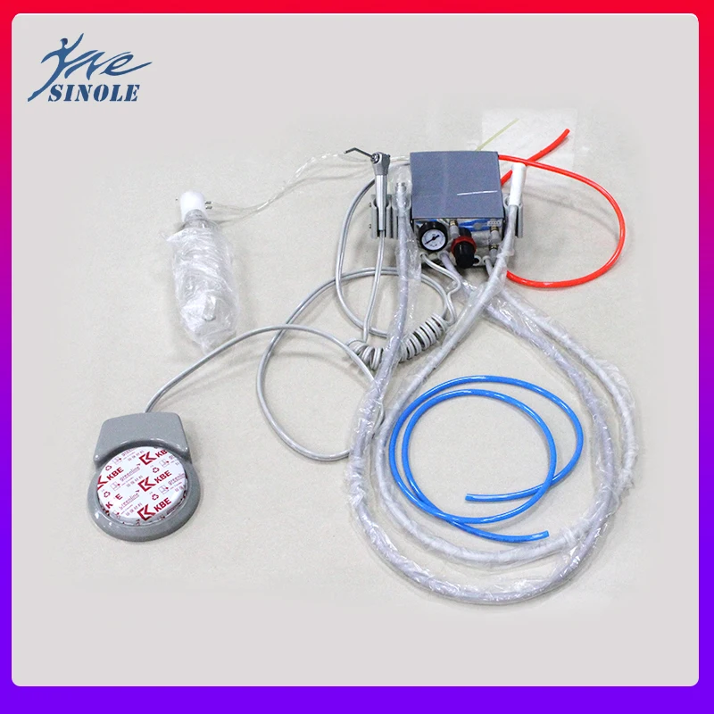 Portable Dental Turbine Unit Work with Air Compressor 3 Way Syringe 2/4 Holes Teeth Whitening Dentistry Lab Equipment Tools